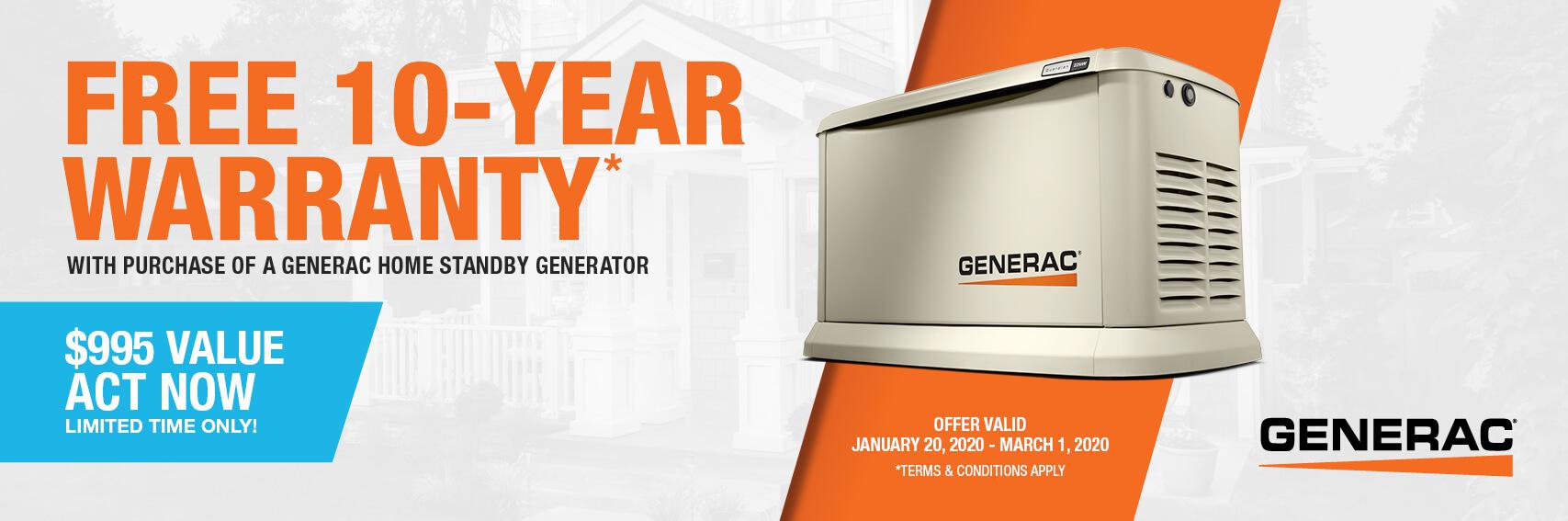 Homestandby Generator Deal | Warranty Offer | Generac Dealer | Covington, TN